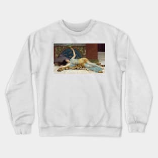 Dolce Far Niente by John William Godward Crewneck Sweatshirt